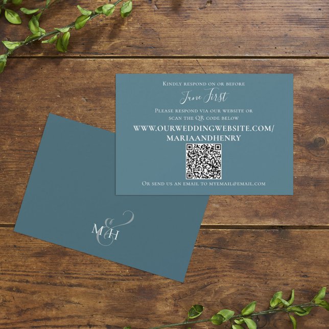 Simple Blue Guest Reply QR Code Template (Creator Uploaded)