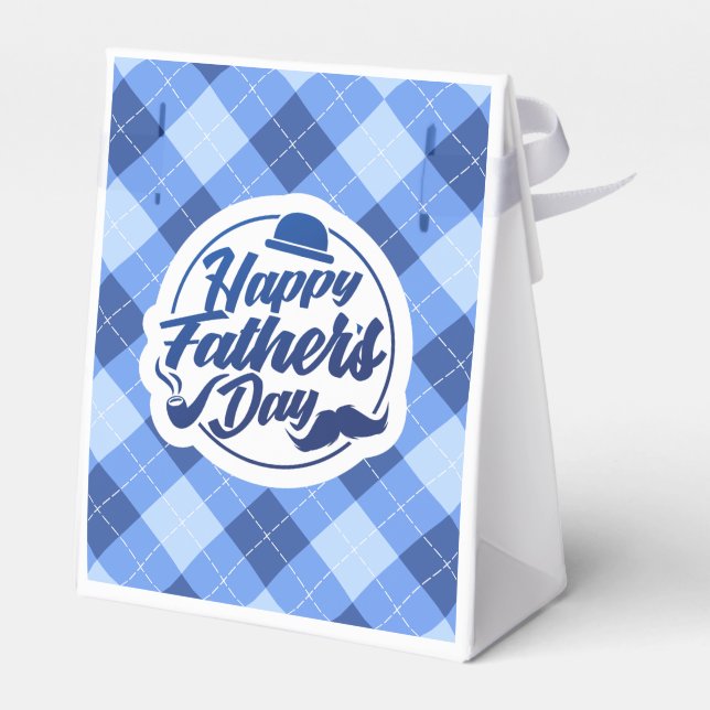 Simple Blue Happy Father's Day | Favour Box (Back Side)