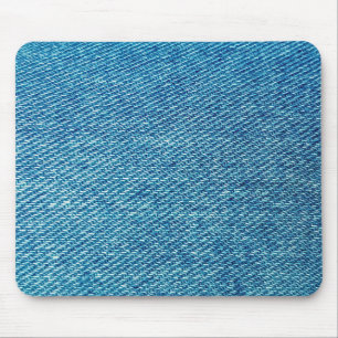 Simple Blue Jeans Denim Textile Texture Mouse Mat