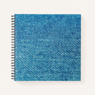 Simple Blue Jeans Denim Textile Texture Notebook