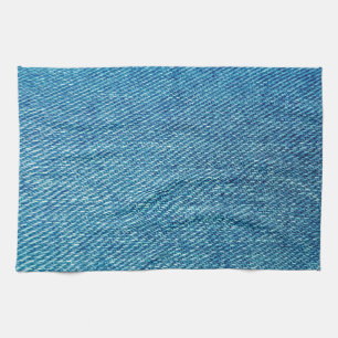 Simple Blue Jeans Denim Textile Texture   Tea Towel
