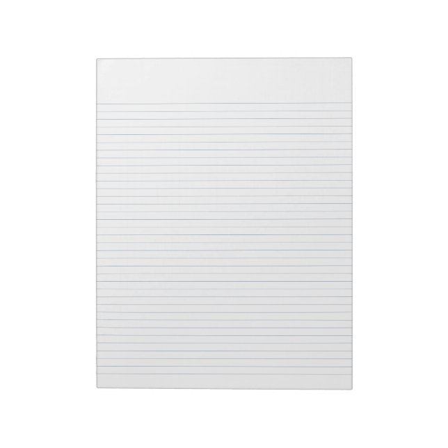Simple Blue Line College Rule  Notepad (Rotated)