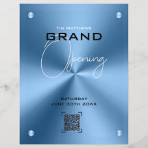 Simple Blue metallic modern Flyer