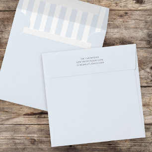 Simple Blue Minimalist Stripes Striped Minimal  Envelope