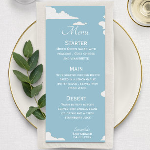 Simple Blue Minimalistic Elegent Cloud Menu