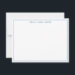 Simple Blue Modern Professional Border Note Card<br><div class="desc">Simple Blue Modern Professional Border Note Card</div>