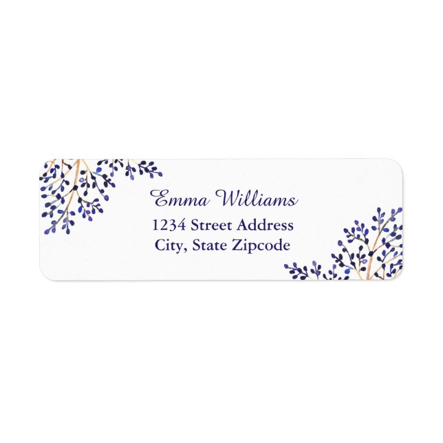 Simple Blue Nature Address Labels (Front)