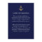 Simple Blue Nautical Anchor Wedding Insert Card