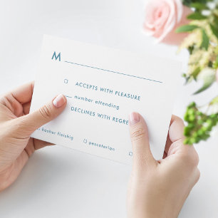 Simple Blue Ombre Bar Mitzvah Meal Options RSVP