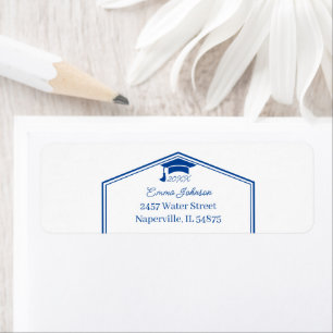 Simple Blue Personalized Return Address