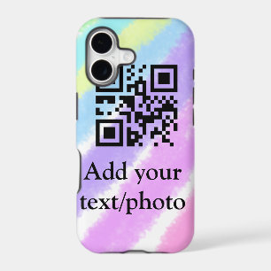 Simple blue pink watercolor add your text name q r