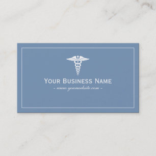 Simple Blue Plain Medical Business Card