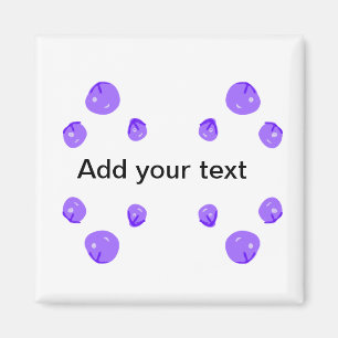 Simple blue purple cherry add name text minimal th magnet
