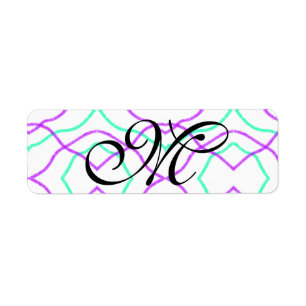 Simple blue purple watercolor lines wavy add name