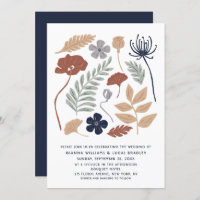 Simple Blue Redwood Flowers Floral Modern Wedding