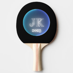 Simple Blue Retro Ping Pong Paddle JK 2023