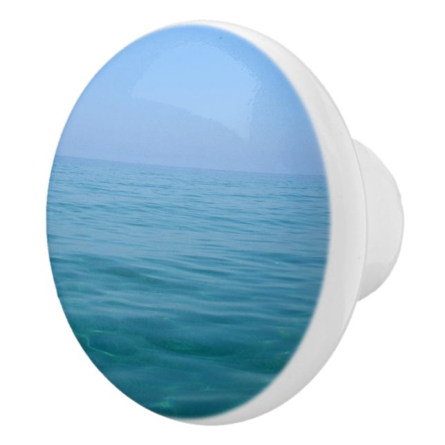 Simple Blue Sea and Sky Dresser Knob (Right)