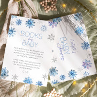 Simple Blue Snowflake Baby Shower Books For Baby