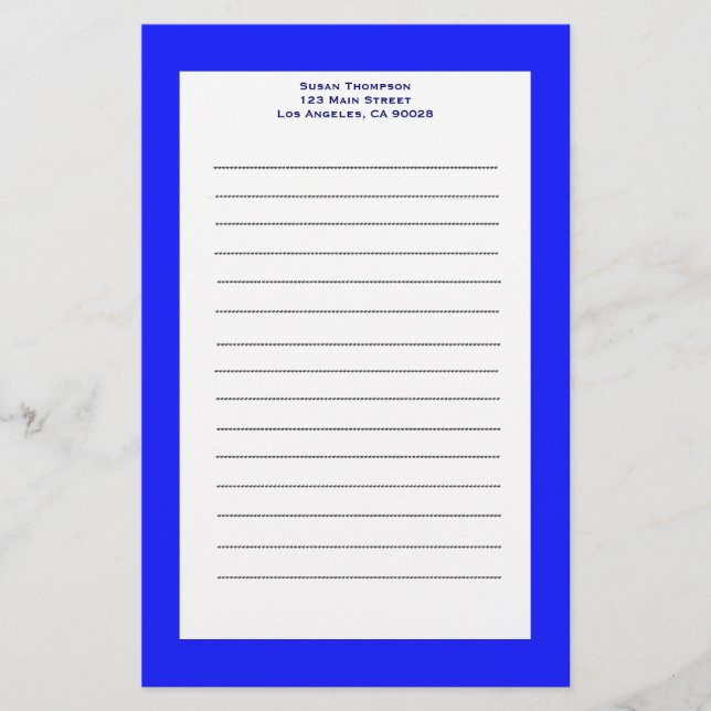 simple blue stationery (Front)
