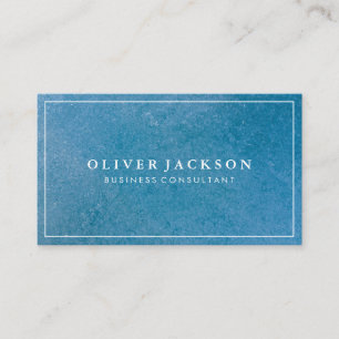 Simple Blue Texture with White Border Minimalist Business Card