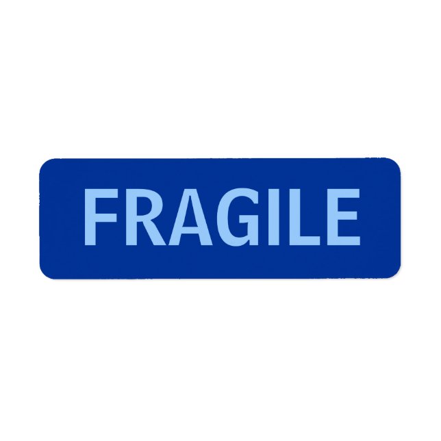 Simple blue theme fragile stickers (Front)