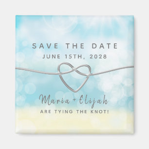 Simple Blue Wedding Save The Date Invitation Magne Magnet