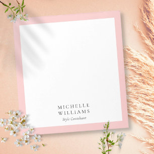 Simple Blush Pink bordered Notepad