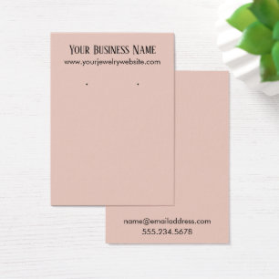 Simple Blush Pink Earring Holder Display Cards