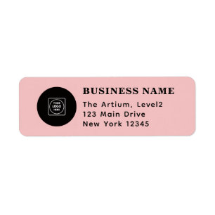 Simple Blush Pink Logo Elegant Business Brand 