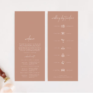 Simple Blush Pink Modern Wedding Day Timeline