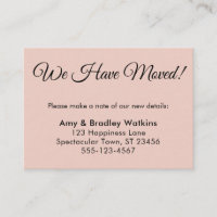 Simple, Blush Pink We Have Moved Change of Address