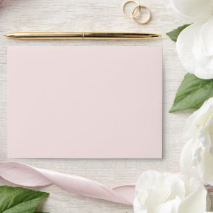 Simple Blush Pink Wedding Bridal Shower Envelope