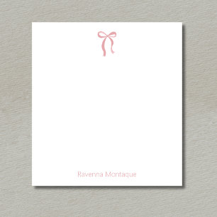 Simple Blush Rose Bow Script Custom Name Script Notepad