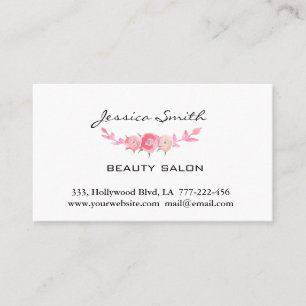 Simple blushed boho roses appointment card