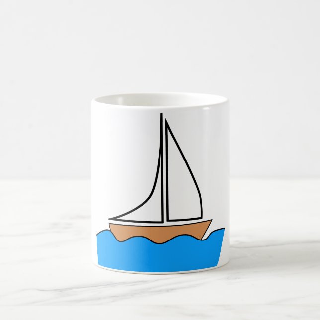 Simple Boat Vector Mug (Center)