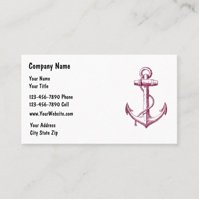 SImple Boating Business Cards (Front)