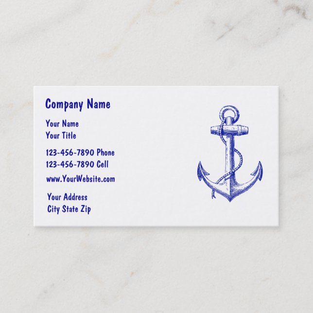 Simple Boating Business Cards (Front)