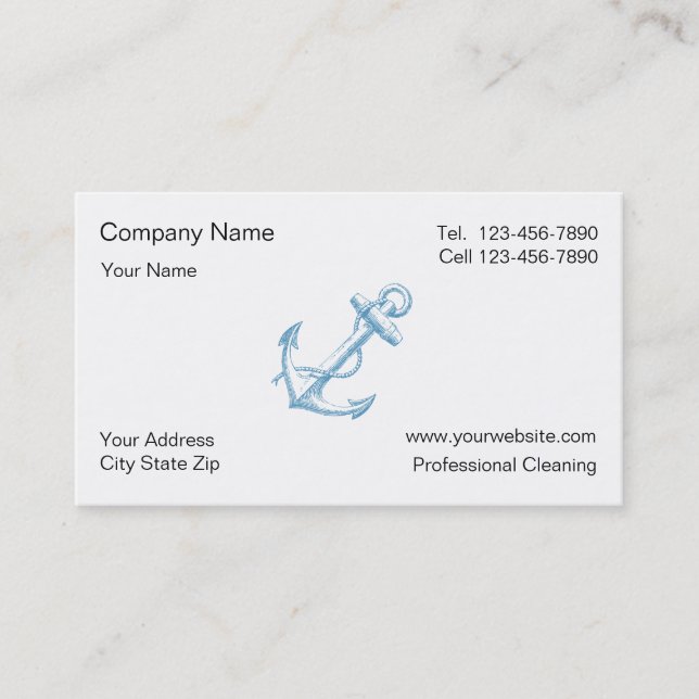 Simple Boating Business Cards (Front)