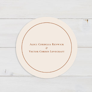 Simple Boho Arch Ivory Wedding Envelope Seals