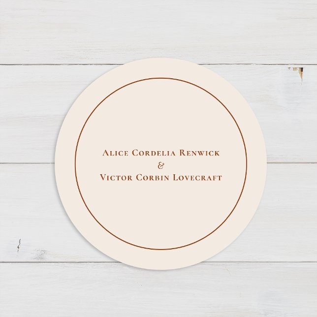 Simple Boho Arch Ivory Wedding Envelope Seals (Creator Uploaded)