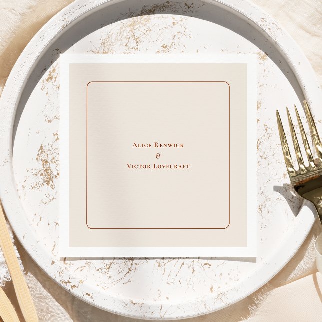 Simple Boho Arch Ivory Wedding Napkin (Creator Uploaded)