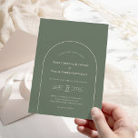 Simple Boho Arch Sage Green Wedding Invitation<br><div class="desc">This Simple Boho Arch Sage Green Wedding Invitation design features a sophisticated muted palette of neutral ivory paired with gorgeous mix and match options of rust terracotta, sage green, and plum. The understated elegance of simple typography and gentle arches creates a soothing and polished aesthetic with classic minimalist styling. The...</div>