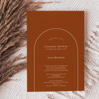 Simple Boho Arch Terracotta Lingerie Shower
