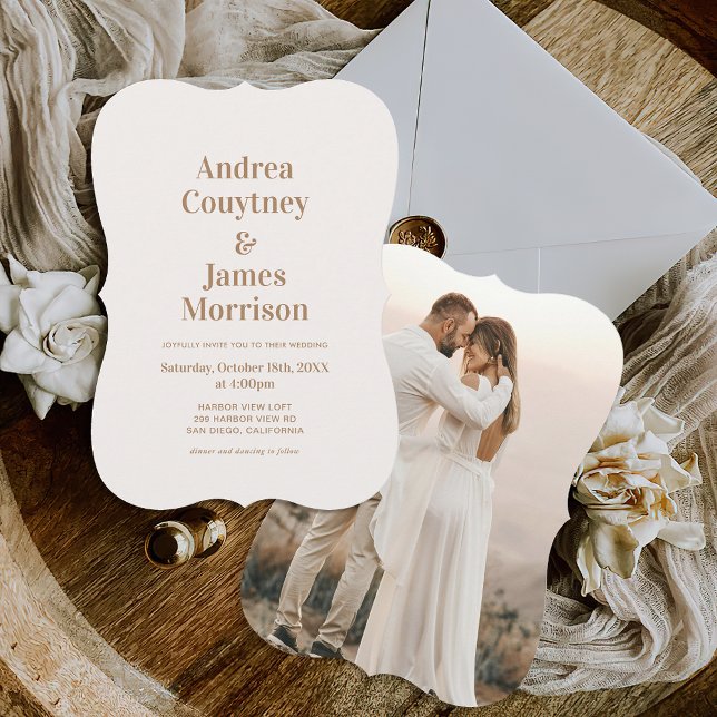 Simple Boho Beach Wedding  Invitation (Creator Uploaded)