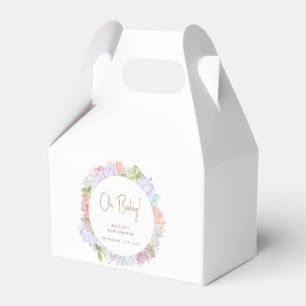 Simple Boho Cactus Desert Oh Baby Shower  Favour Box