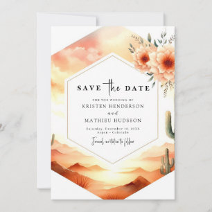Simple Boho Cactus Wedding Save The Date