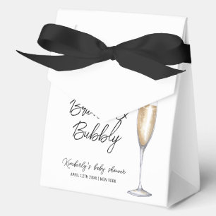 Simple Boho Champagne Brunch Bubbly Baby Shower  Favour Box