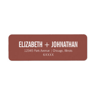 Simple Boho Dusty Rose Typography Wedding Address