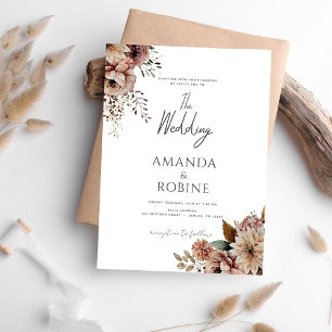 Simple Boho Elegant Wedding Invitation