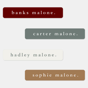Simple Boho Fall Kids Waterproof Name